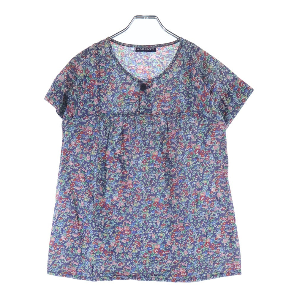 A.P.C(アーペーセー) 半袖リバティブラウス 小花柄 マルチカラー 