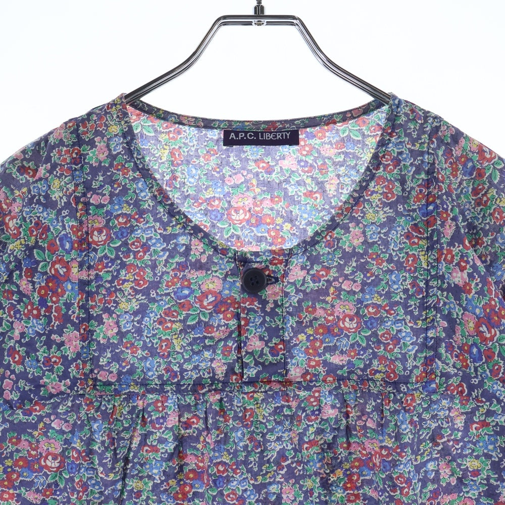 A.P.C(アーペーセー) 半袖リバティブラウス 小花柄 マルチカラー レディース