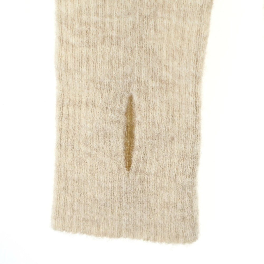 MM6 Maison Margiela(エムエムシックスメゾンマルジェラ) 22AW DAMAGE KNIT CARDIGAN ダメージ加工 アルパカ 5B ニット カーディガン ベージュ S52HA0258