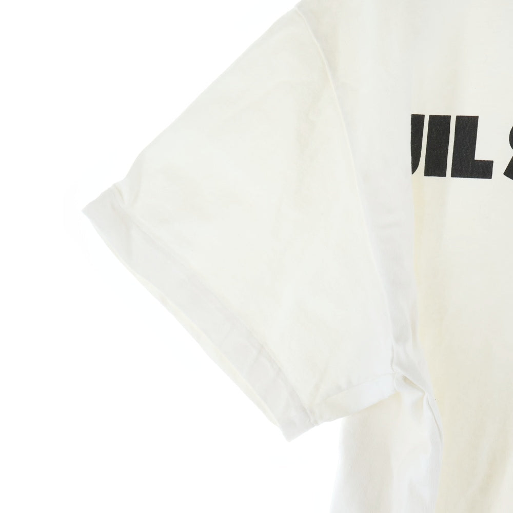 JIL SANDER(ジルサンダー) フロントロゴデザイン クルーネック カットソー 半袖Tシャツ ホワイト KK JW ZI 0009