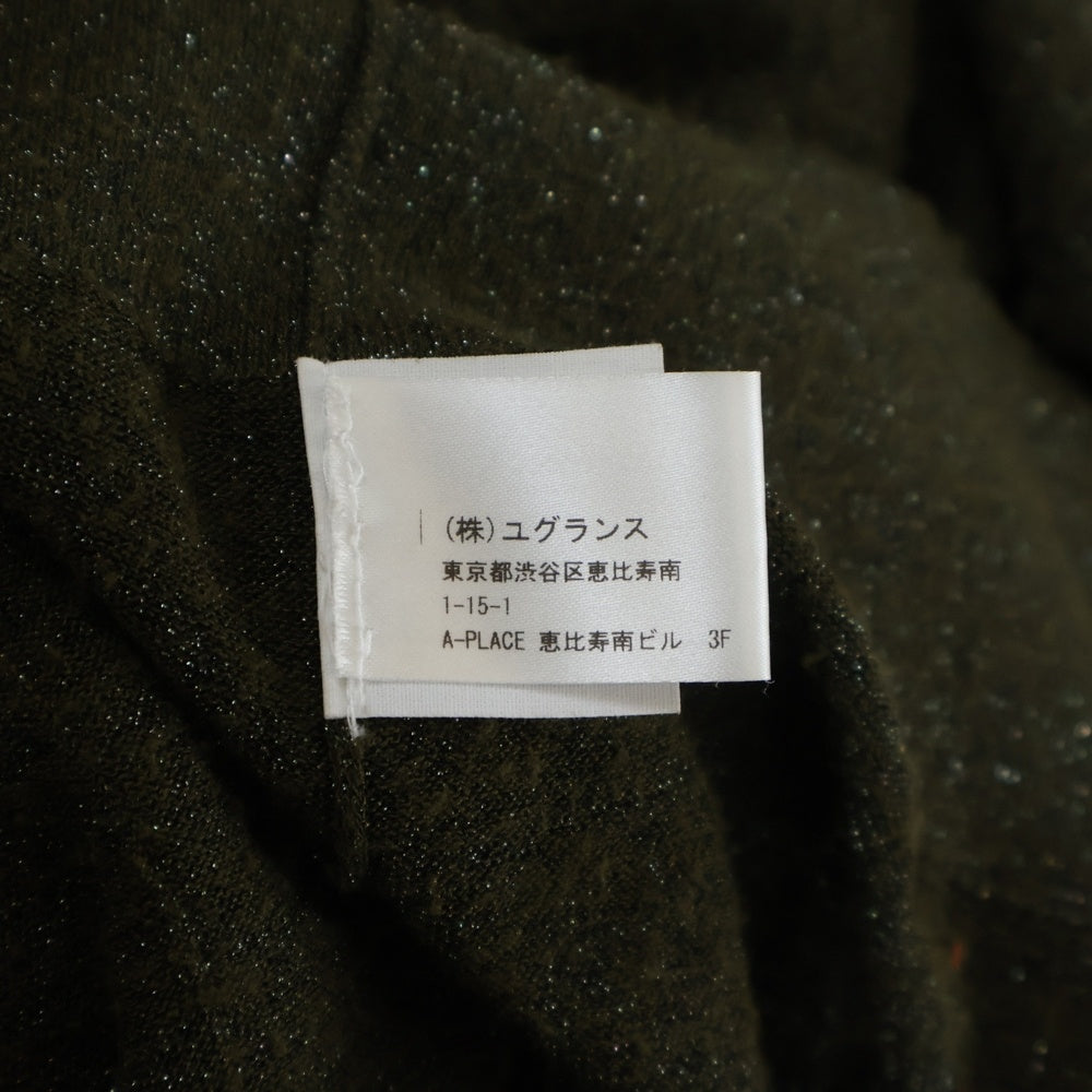 DRIES VAN NOTEN(ドリスヴァンノッテン) クレイジーパターン ラメ ダブルポケット ニット カーディガン レディース カーキ