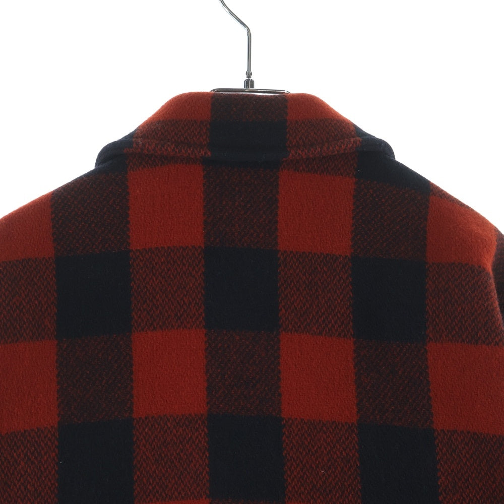 TENDERLOIN(テンダーロイン) T-BUFFALO JKT ブロックチェック バッファロー ウールシャツジャケット レッド/ブラック