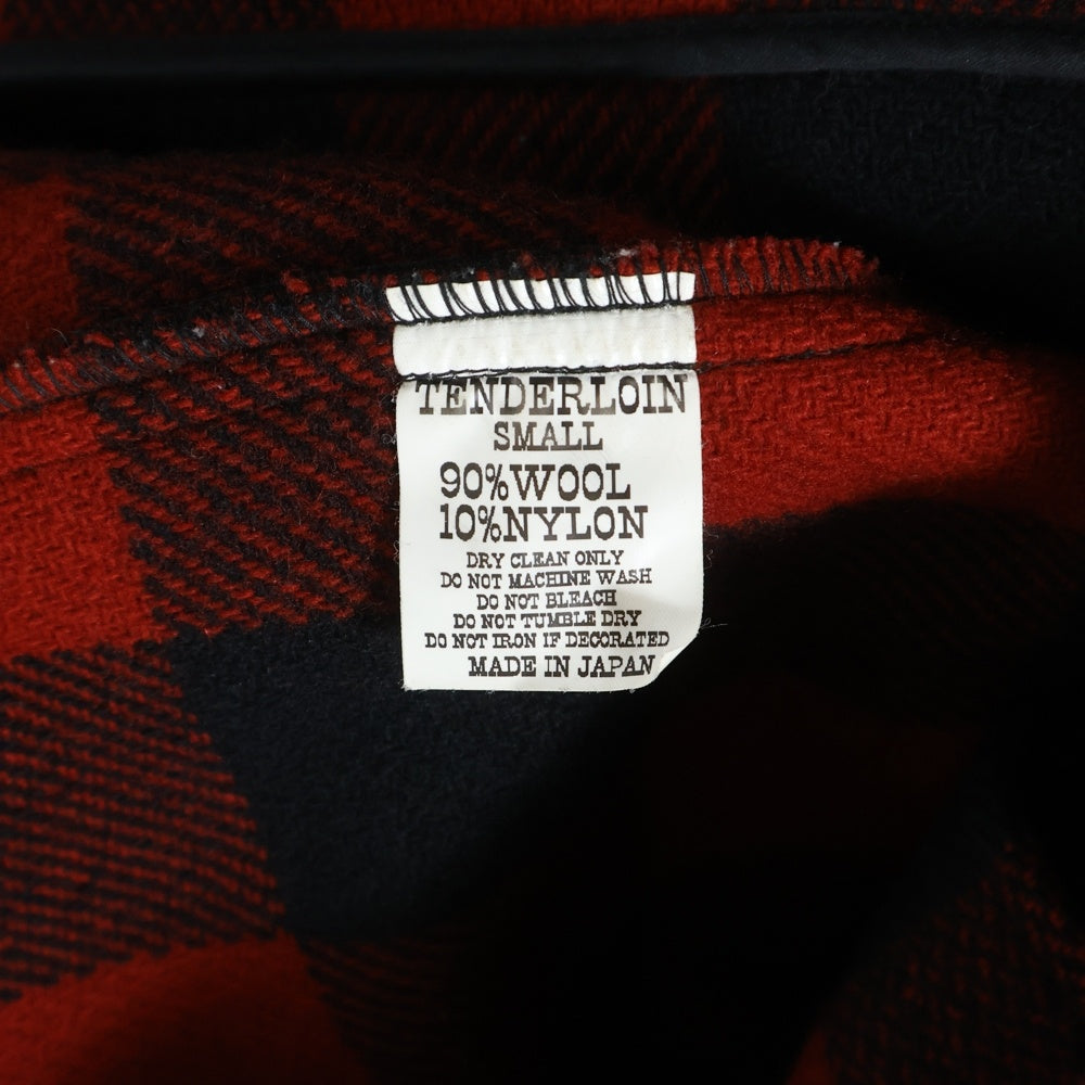 TENDERLOIN(テンダーロイン) T-BUFFALO JKT ブロックチェック バッファロー ウールシャツジャケット レッド/ブラック