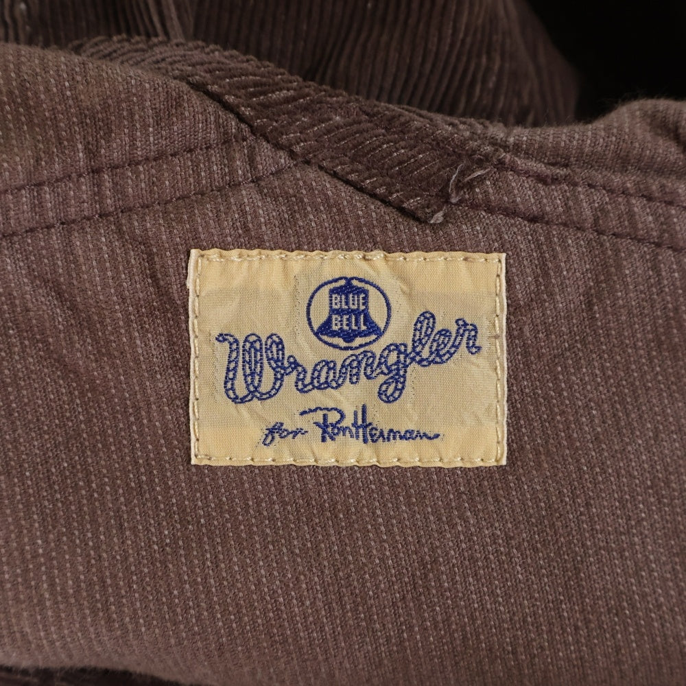 Wrangler(ラングラー) ×Ron Herman ロンハーマン コーデュロイ オーバーオール レディース ブラウン WS8012
