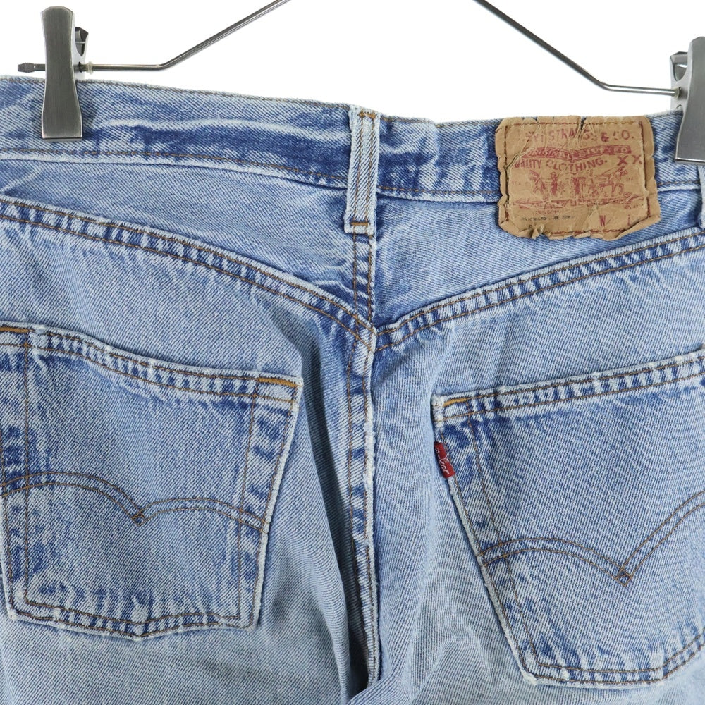 Levi's(リーバイス) 90s 501 ボタン裏299 USA製 ストレートデニムパンツ クラッシュ インディゴ