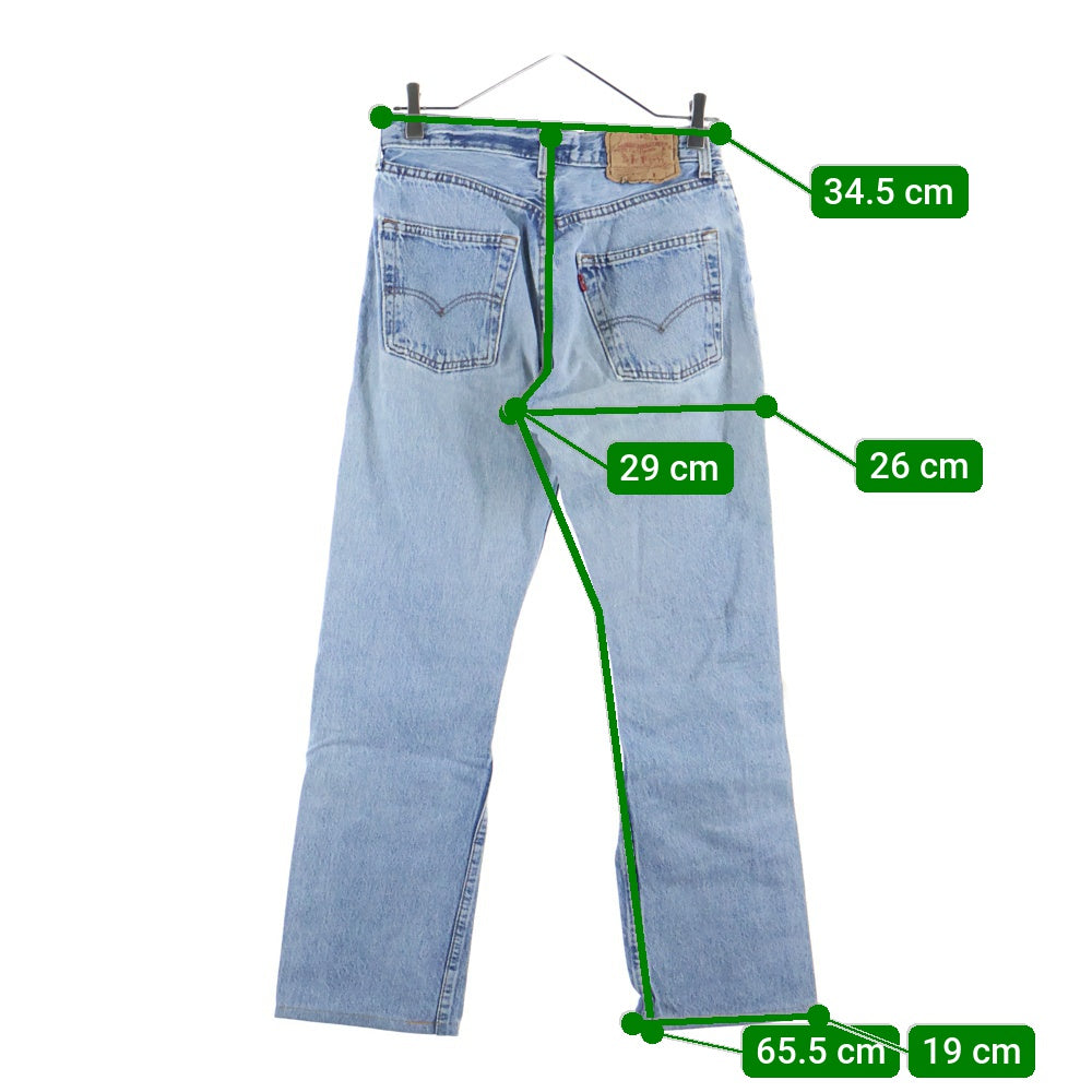 Levi's(リーバイス) 90s 501 ボタン裏299 USA製 ストレートデニムパンツ クラッシュ インディゴ