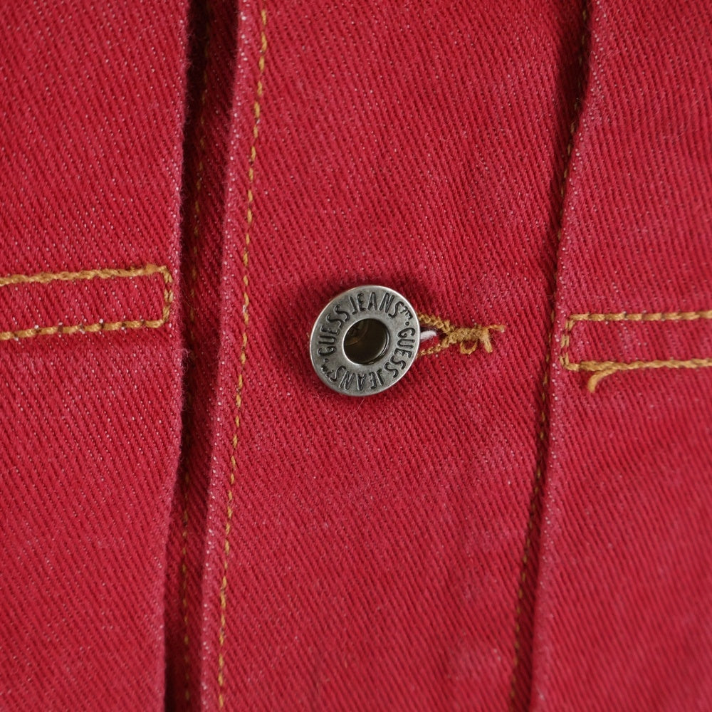 GUESS(ゲス) デニムトラッカージャケット レッド