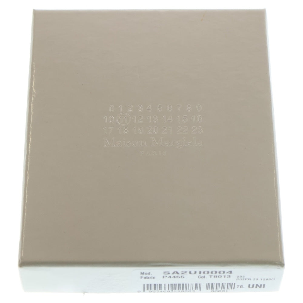 Maison Margiela(メゾンマルジェラ) 4ステッチ レザーコンパクトジップウォレット 二つ折り財布 小銭入れ ブラック SA2UI0004 レディース