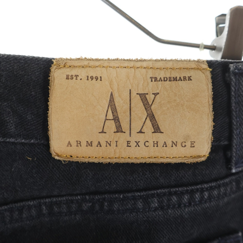 Armani Exchange(アルマーニ エクスチェンジ) CLASSIC FIT クラシックフィット ジップフライ デニム ストレートパンツ ブラック