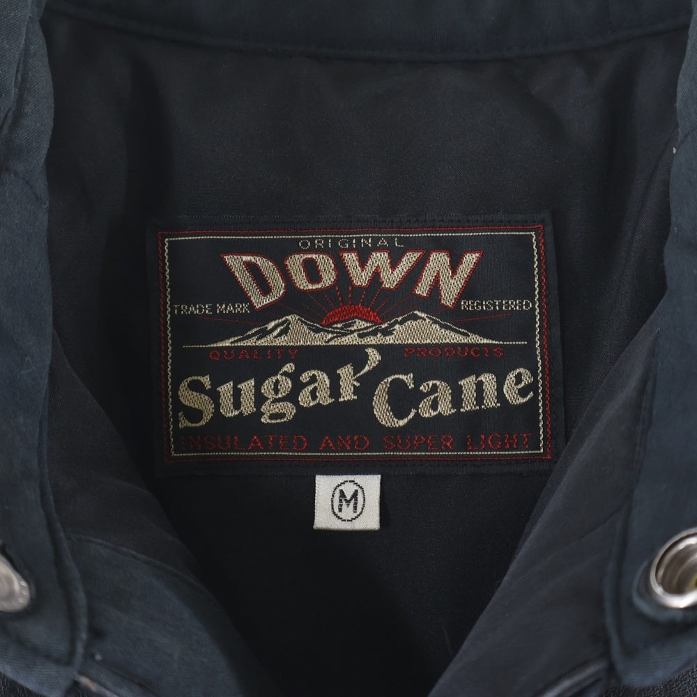 SUGAR CANE(シュガーケーン) レザーヨーク ウエスタン ダウン シャツジャケット ブラック SC10911