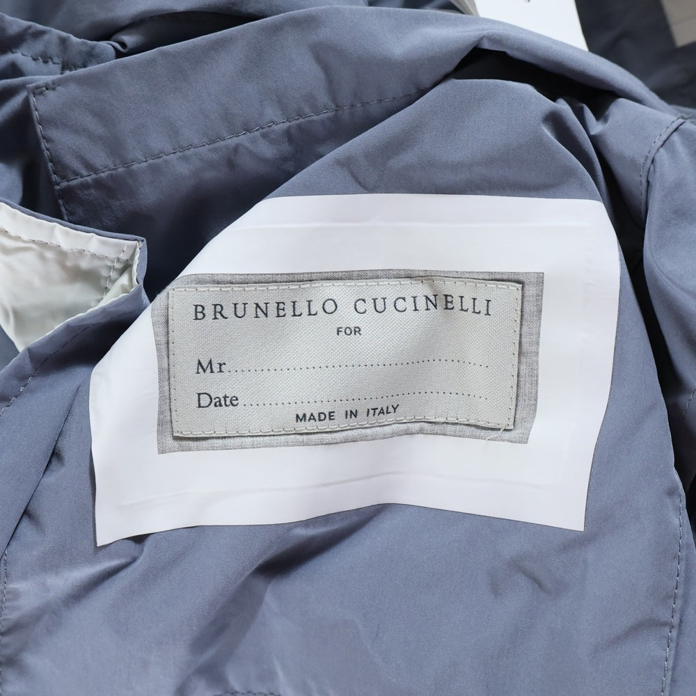 BRUNELLO CUCINELLI(ブルネロクチネリ) ナイロン マルチポケット フーデッド ミリタリージャケット グレー MD4796164