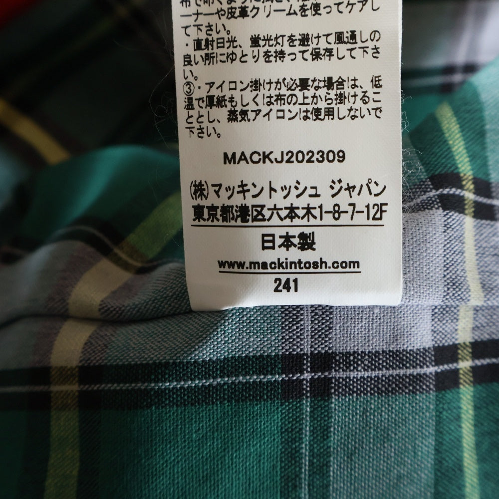 MACKINTOSH(マッキントッシュ) 24SS NEW KENNEDY ニューケネディ 裏地チェック コットン モーターサイクルジャケット レッド G241HI1056CODD