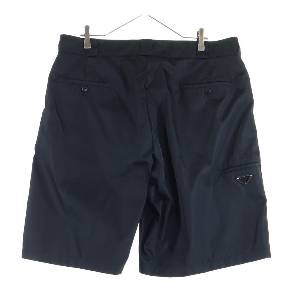 PRADA(プラダ) 22SS RE-NYLON バミューダショーツ トライアングルロゴ ナイロンハーフパンツ ブラック SPG32