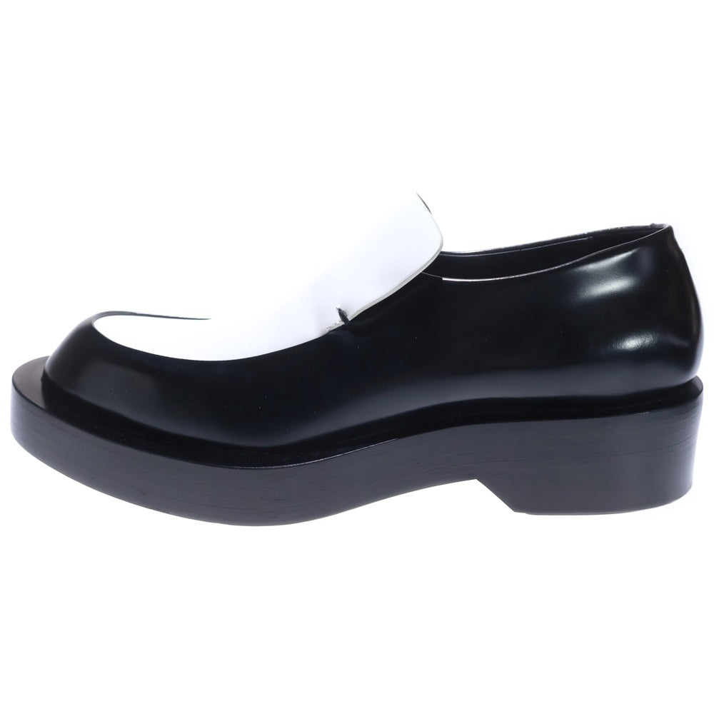 JIL SANDER(ジルサンダー) 24SS LOAFER バイカラー レザーローファー ローカットシューズ ブラック/ホワイト J32WR0008
