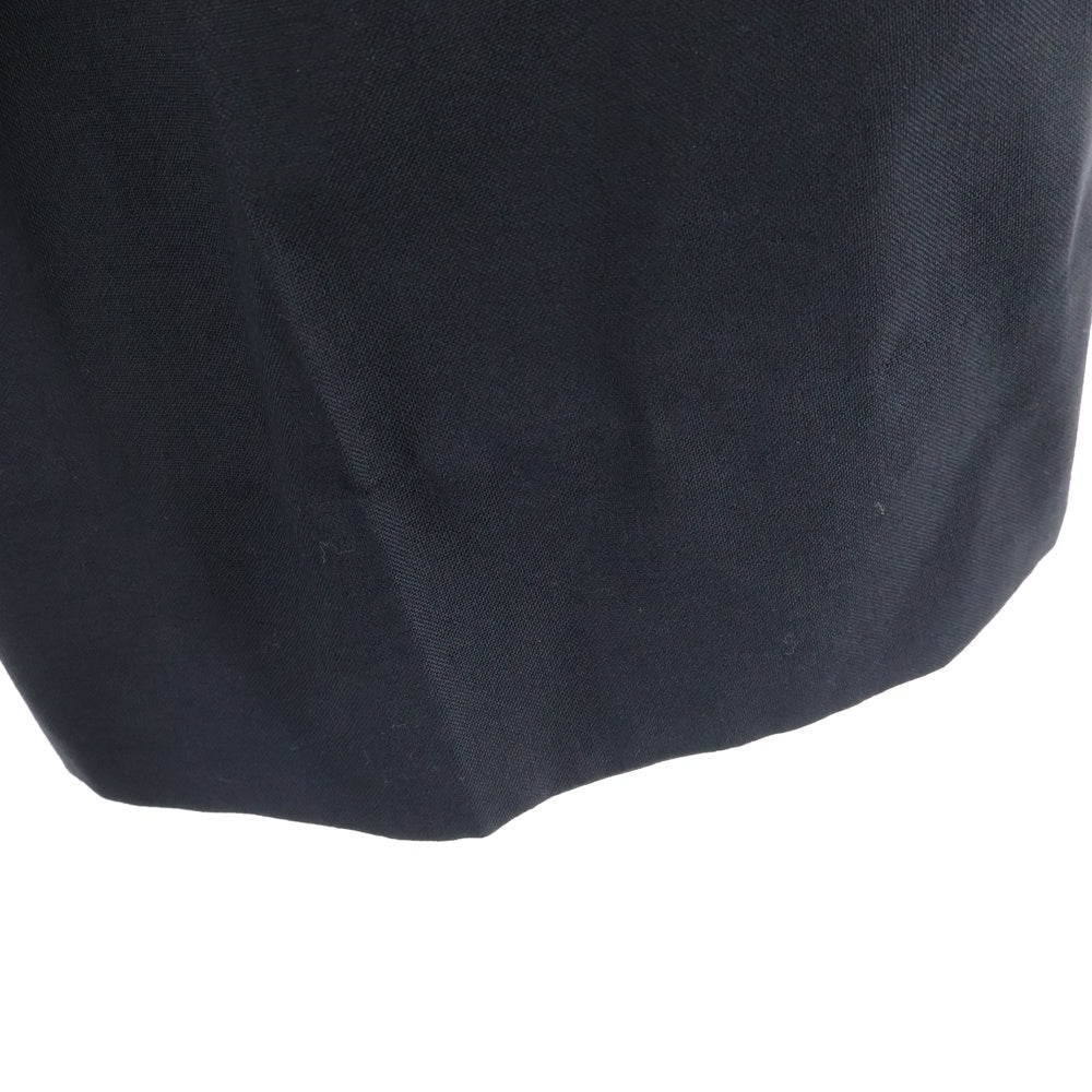 RAF SIMONS(ラフシモンズ) 22SS ウール ノータック センタープレス ワイド スラックスパンツ ブラック 221-M369