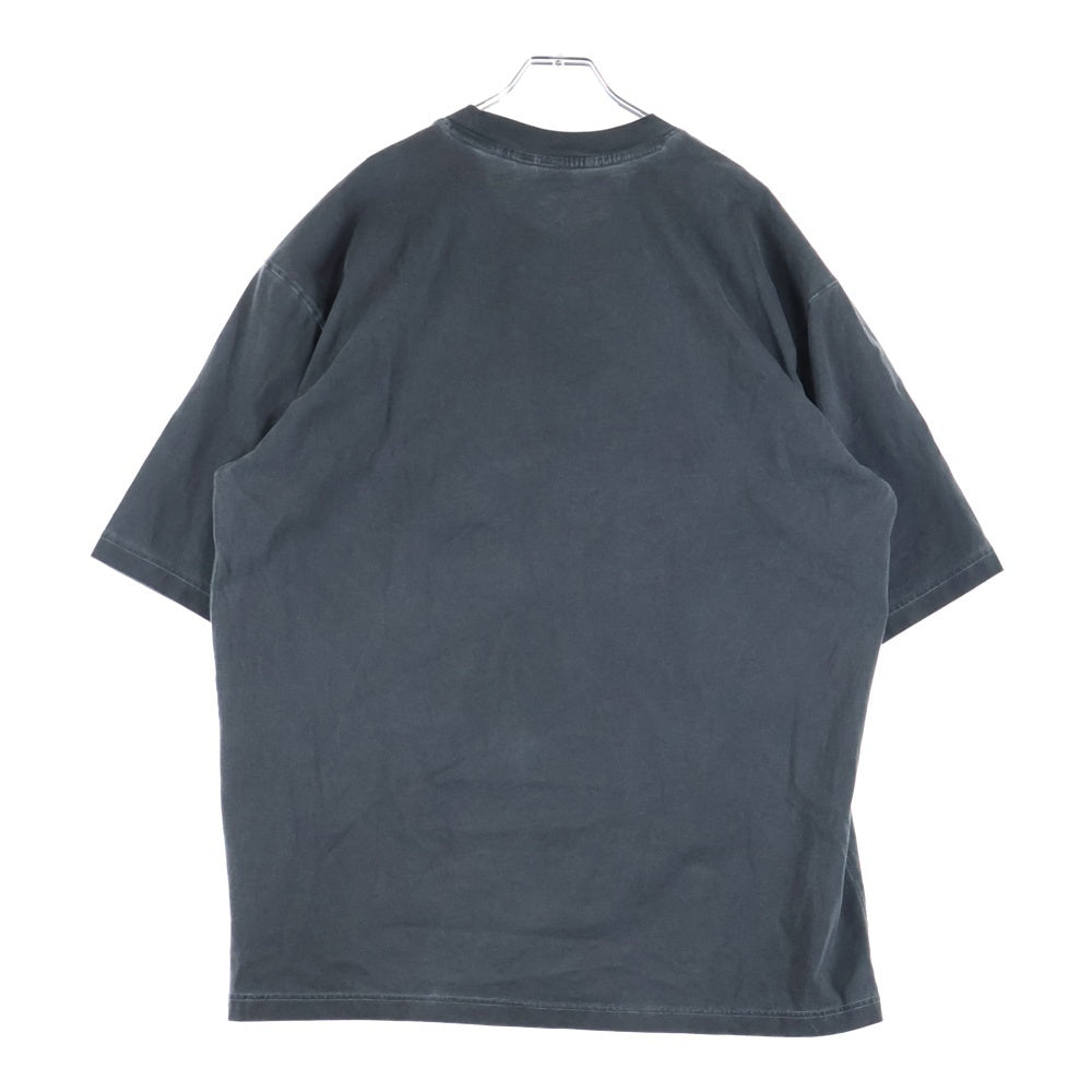 adidas(アディダス) ADILENIUM OVERSIZED TREFOIL TEE アディレニウム トレフォイル ロゴ オーバーサイズ ウォッシュド クルーネック 半袖Tシャツ カットソー ブラック JM9246