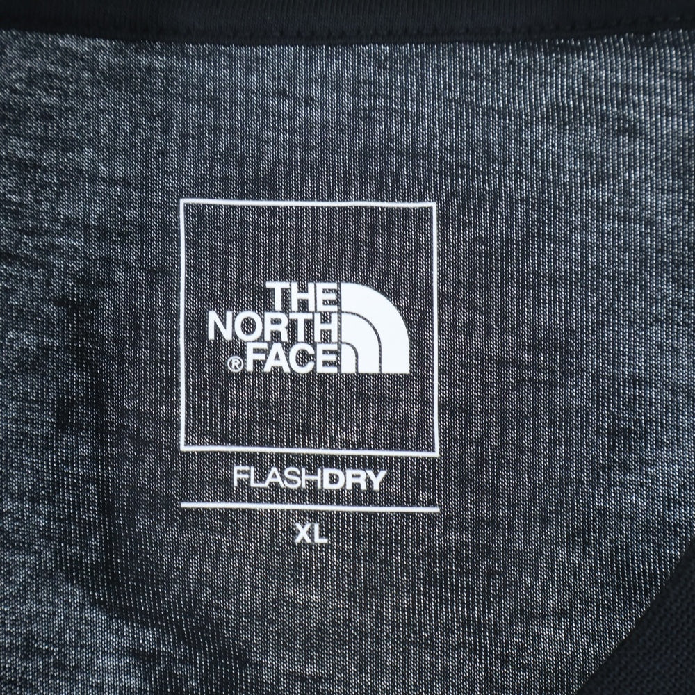 THE NORTH FACE(ザノースフェイス) S/S FD PACK TEE ロゴエンブロイダリー クルーネック 半袖 フラッシュ ドライ パック Tシャツ カットソー ブラック NT32542