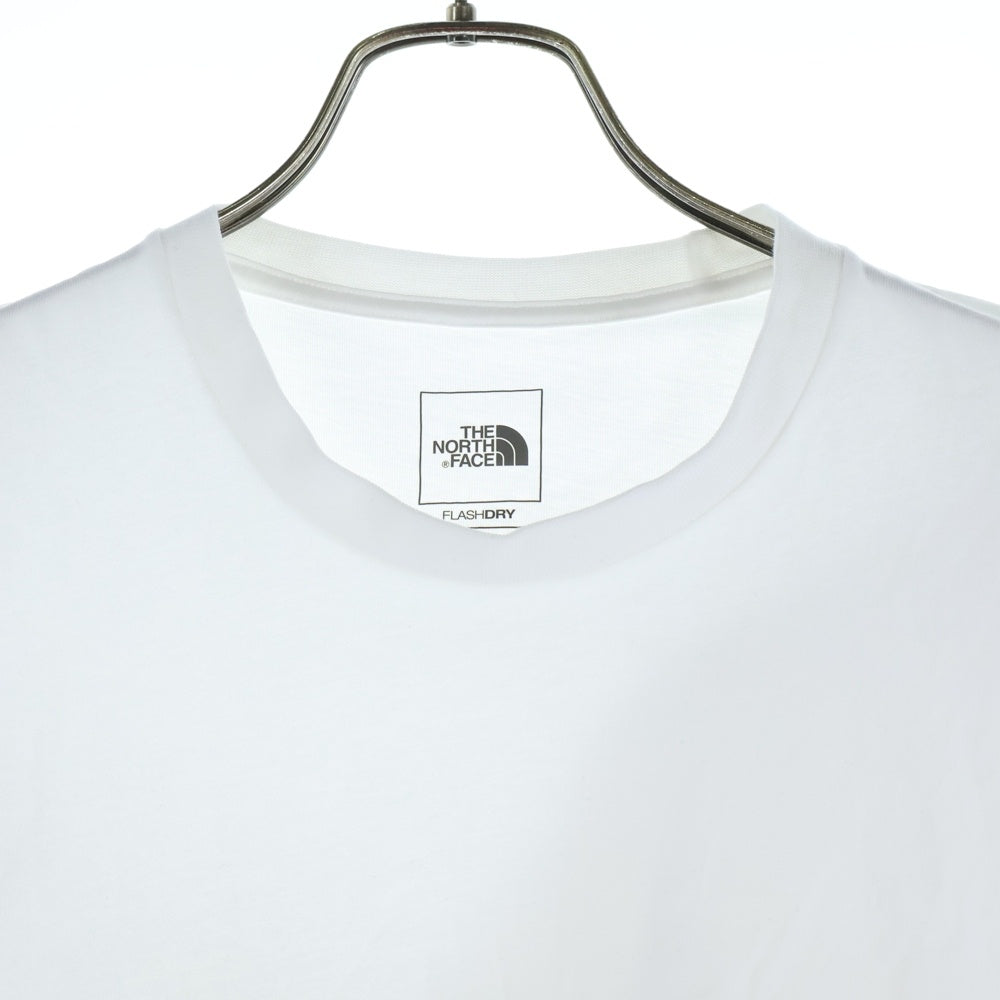 THE NORTH FACE(ザノースフェイス) S/S FD PACK TEE ロゴエンブロイダリー クルーネック 半袖 フラッシュ ドライ パック Tシャツ カットソー ホワイト NT32542