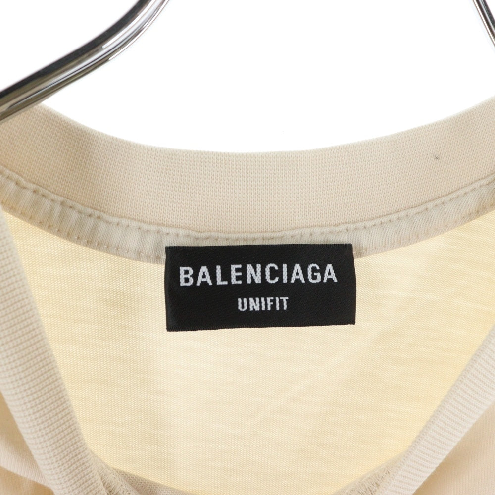 BALENCIAGA(バレンシアガ) FBI Logo Tee ロゴプリント クルーネック半袖Tシャツ ホワイト 681314 TLVG9