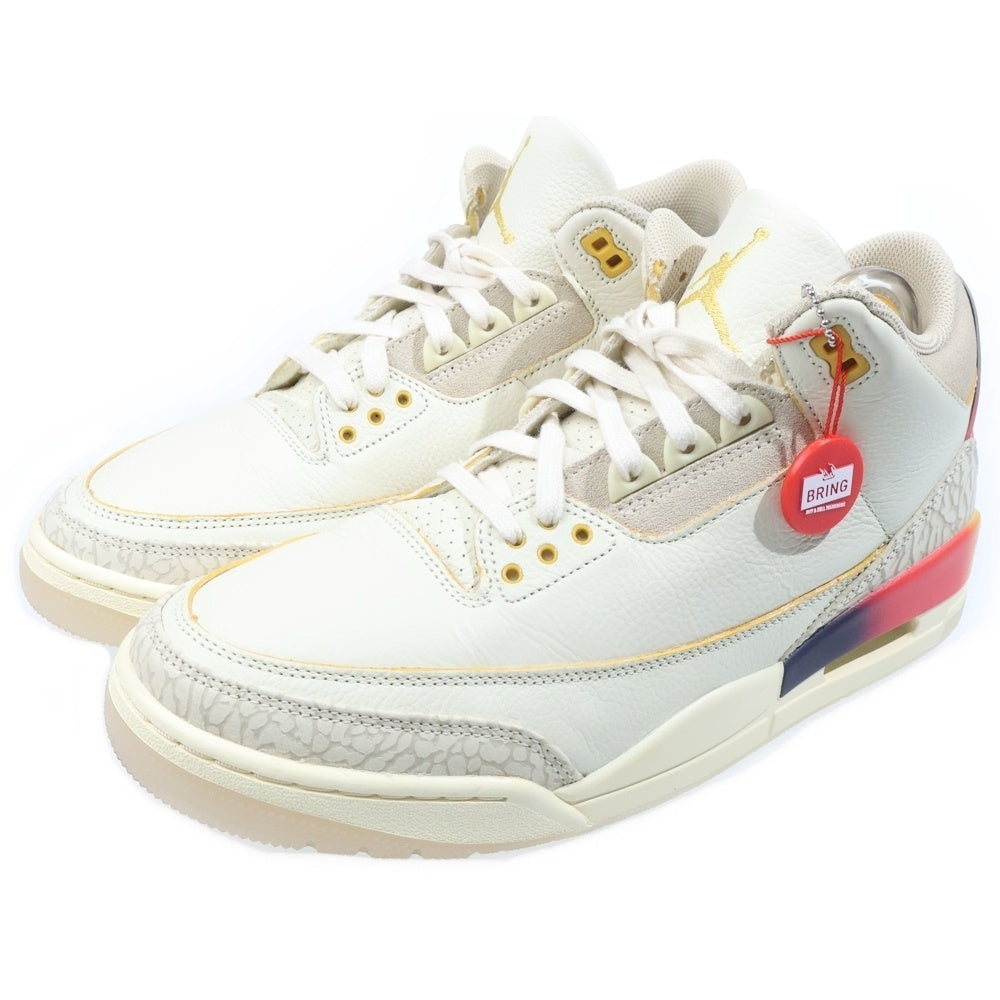 NIKE(ナイキ) ×J BALVIN AIR JORDAN 3 RETRO SP SUNSET J バルヴィン エア ジョーダン レトロ サンセット ハイカットスニーカー アイボリー US10.5/28.5cm FN0344-901