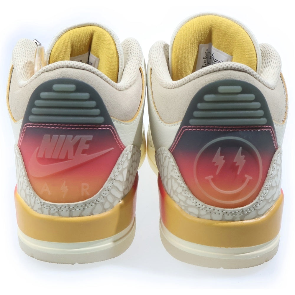 NIKE(ナイキ) ×J BALVIN AIR JORDAN 3 RETRO SP SUNSET J バルヴィン エア ジョーダン レトロ サンセット ハイカットスニーカー アイボリー US10.5/28.5cm FN0344-901