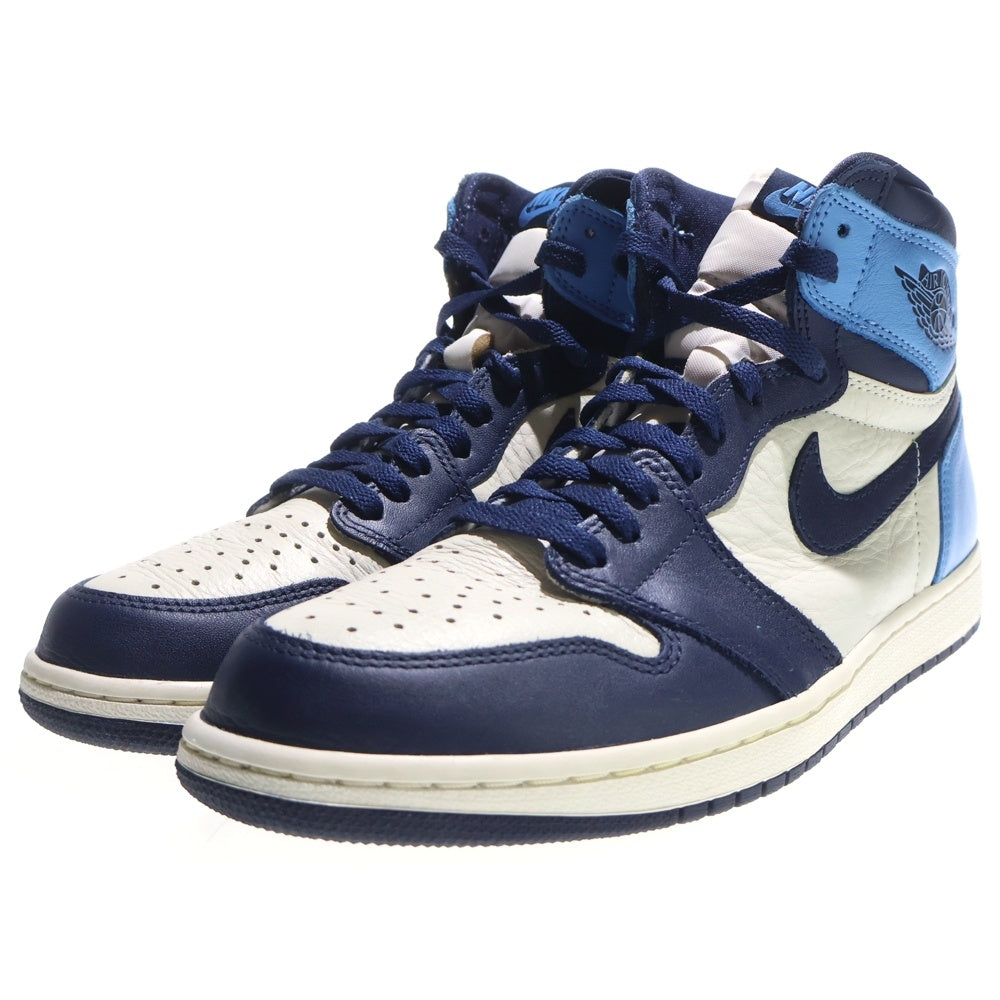 NIKE(ナイキ) AIR JORDAN 1 RETRO HIGH OG OBSIDIAN UNIVERSITY BLUE エアジョーダン1 レトロ ハイカットスニーカー ブルー US10/28cm 555088-140