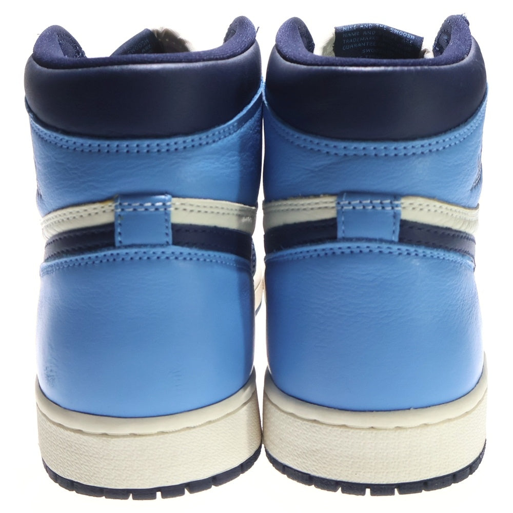 NIKE(ナイキ) AIR JORDAN 1 RETRO HIGH OG OBSIDIAN UNIVERSITY BLUE エアジョーダン1 レトロ ハイカットスニーカー ブルー US10/28cm 555088-140