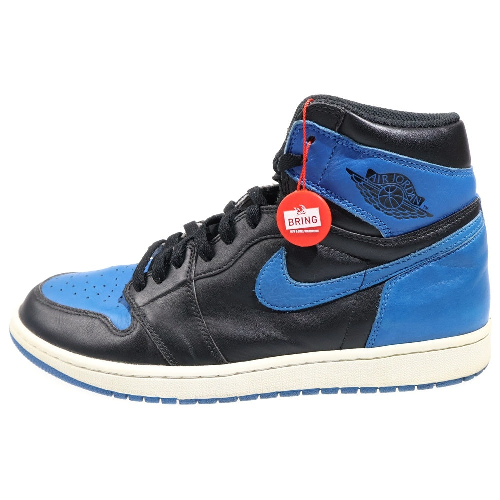 NIKE(ナイキ) AIR JORDAN 1 RETRO HIGH ROYAL エアジョーダン1 レトロ ロイヤル ハイカットスニーカー ブルー/ブラック US10.5/28.5cm 555088-007