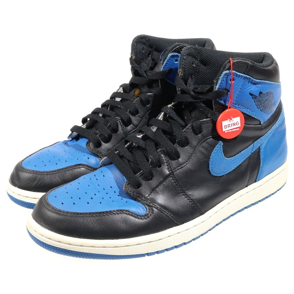 NIKE(ナイキ) AIR JORDAN 1 RETRO HIGH ROYAL エアジョーダン1 レトロ ロイヤル ハイカットスニーカー ブルー/ブラック US10.5/28.5cm 555088-007