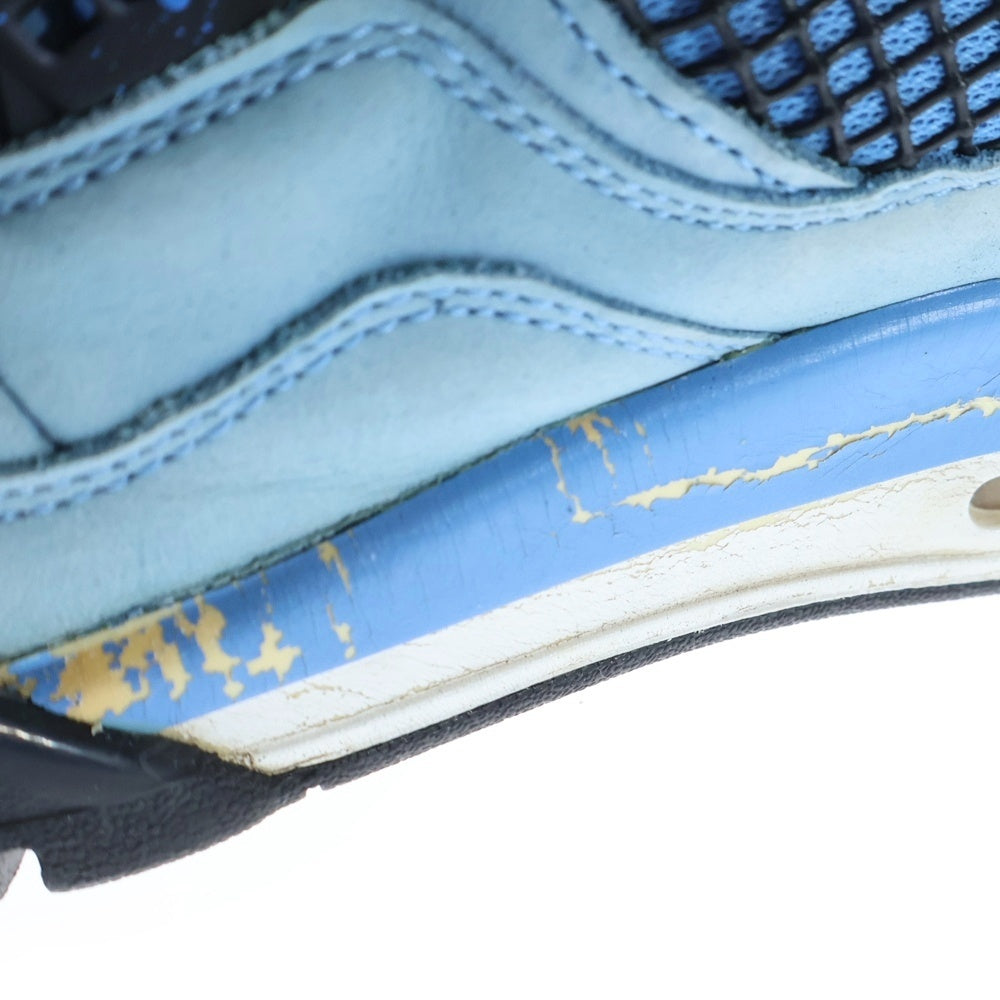 NIKE(ナイキ) ×TRAVIS SCOTT JORDAN 4 RETRO CACTUS JACK トラヴィススコット エアジョーダン4 レトロ カクタスジャック ハイカットスニーカー ブルー US10/28cm 308497-406