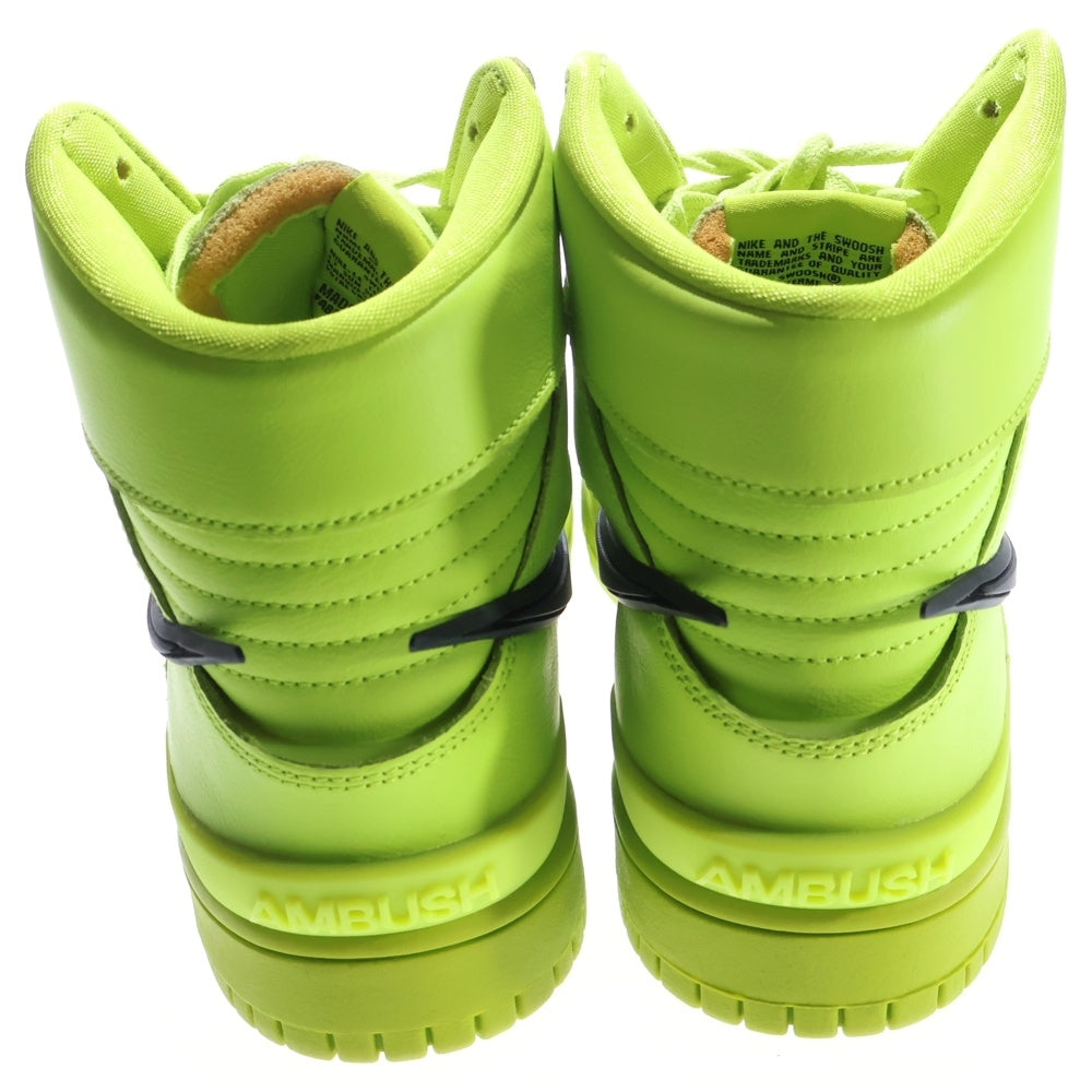 NIKE(ナイキ) ×AMBUSH DUNK HIGH FLASH LIME アンブッシュ ダンク フラッシュライム ハイカットスニーカー ネオングリーン US10/28cm CU7544-300