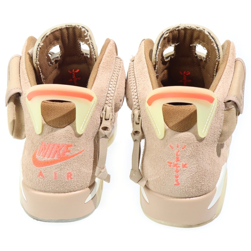 NIKE(ナイキ) ×TRAVIS SCOTT AIR JORDAN 6 RETRO SP BRITISH KAHKI トラヴィススコット エアジョーダン6 レトロ ハイカットスニーカー ベージュ US10.5/28.5cm DH0690-200