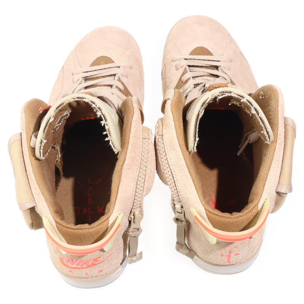 NIKE(ナイキ) ×TRAVIS SCOTT AIR JORDAN 6 RETRO SP BRITISH KAHKI トラヴィススコット エアジョーダン6 レトロ ハイカットスニーカー ベージュ US10.5/28.5cm DH0690-200