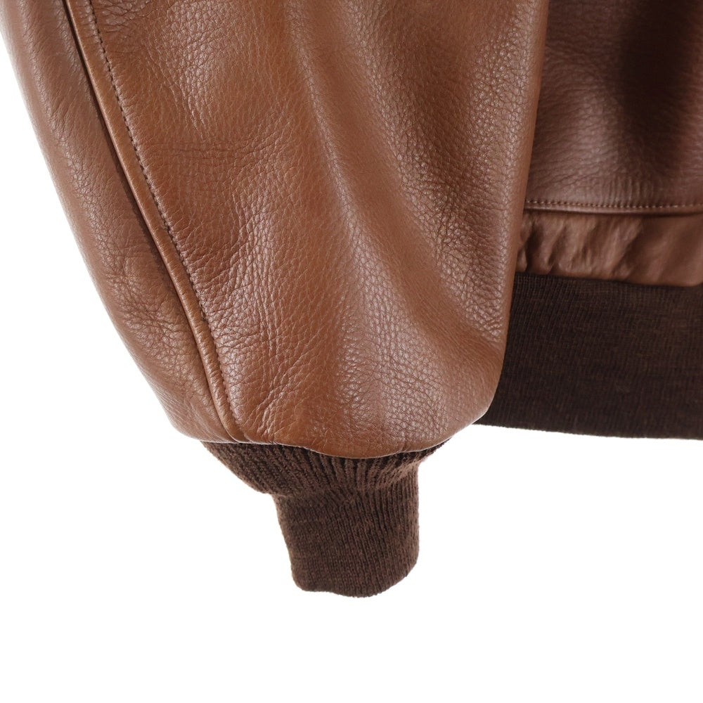 WACKO MARIA(ワコマリア) 24AW A-2 FLIGHT JACKET レザー フライトジャケット ブラウン