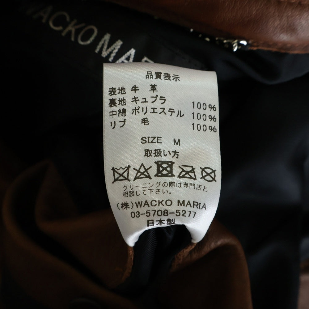 WACKO MARIA(ワコマリア) 24AW A-2 FLIGHT JACKET レザー フライトジャケット ブラウン