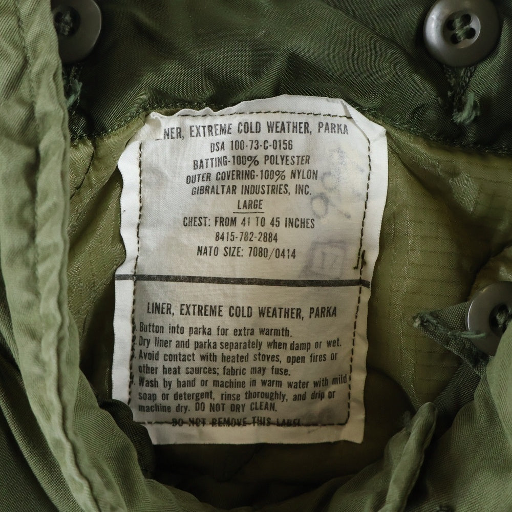 VINTAGE(ヴィンテージ) 70s US ARMY M-65 フィッシュテールパーカー モッズコート ライナー付き オリーブ