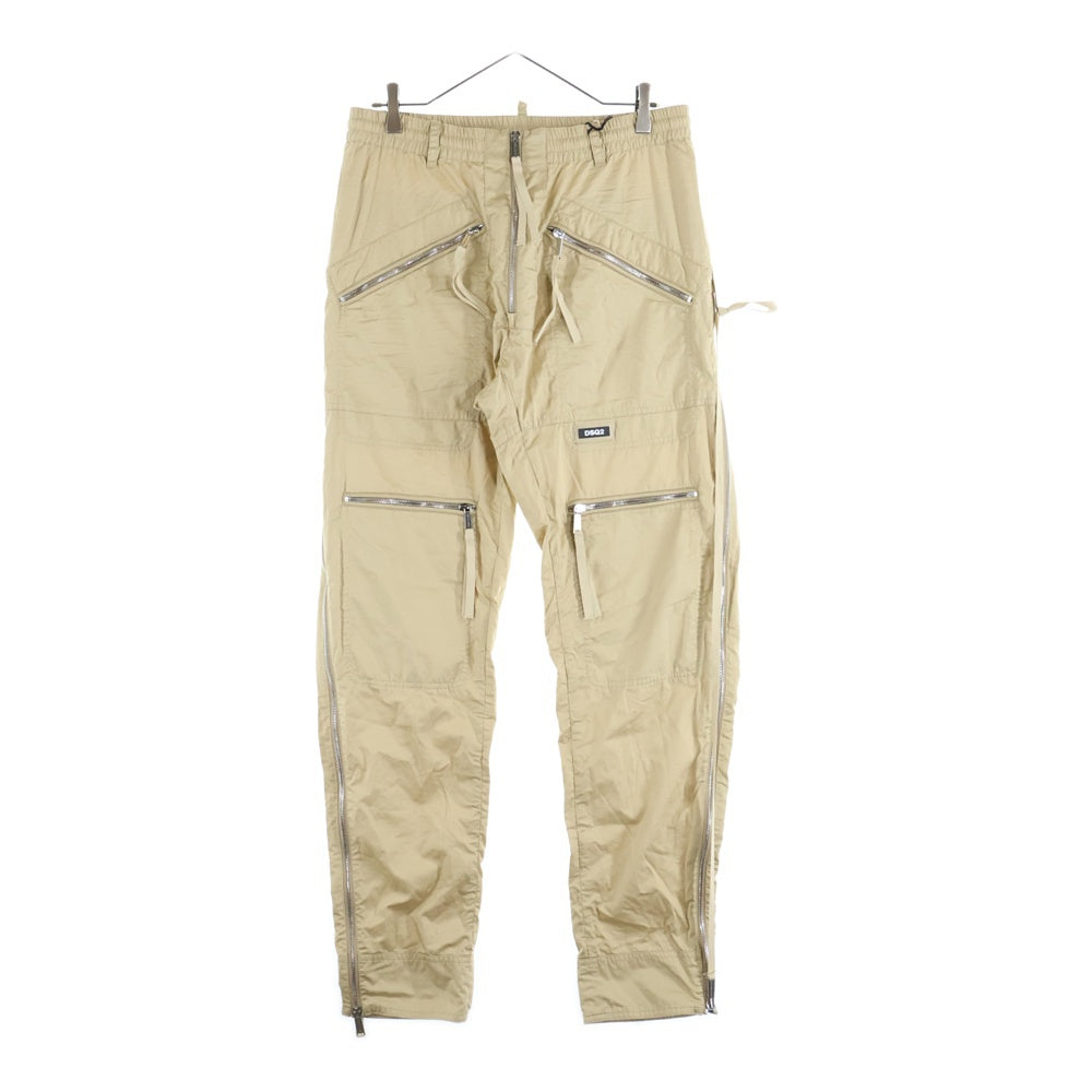 DSQUARED2(ディースクエアード) 22SS PARACHUTE TROUSERS サイドジップ パラシュート ジョガーパンツ トラウザー ベージュ S71KB0454 S54540