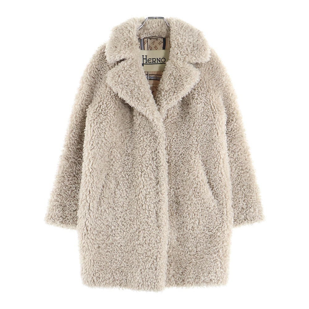 HERNO(ヘルノ) ボアトレンチコート レディース ベージュ CA000500D