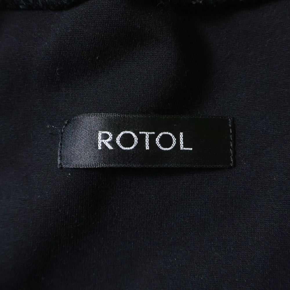 ROTOL(ロトル) レーヨン混 サイドジップ イージートラックパンツ ブラック