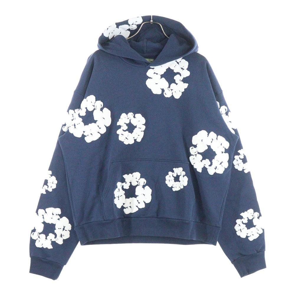 DENIM TEARS(デニムティアーズ) 23SS COTTON WREATH HOODIE コットン リース フーデット スウェットパーカー ネイビー