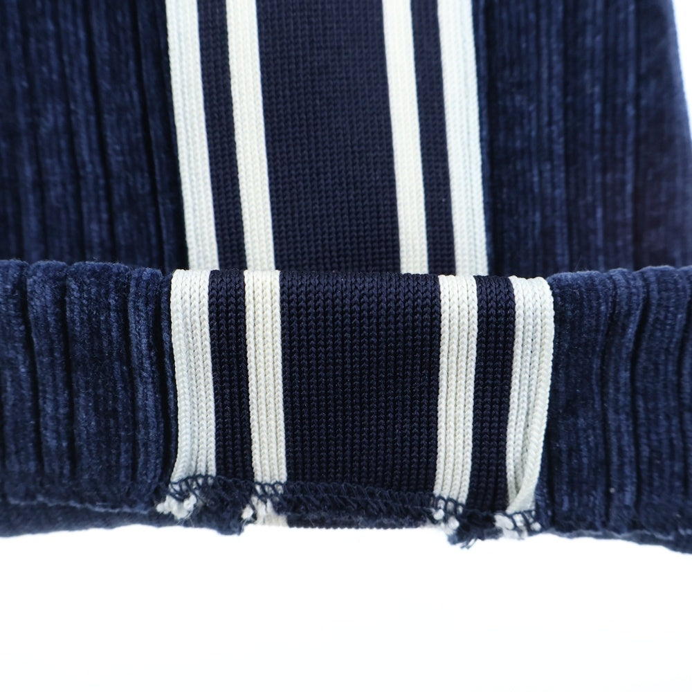 KITH(キス) 24AW VELVET CORD DAMON TRACK PANT NOCTURNAL ベルベット コード デイモン ノクターナル トラックパンツ ネイビー/ホワイト KHM060666