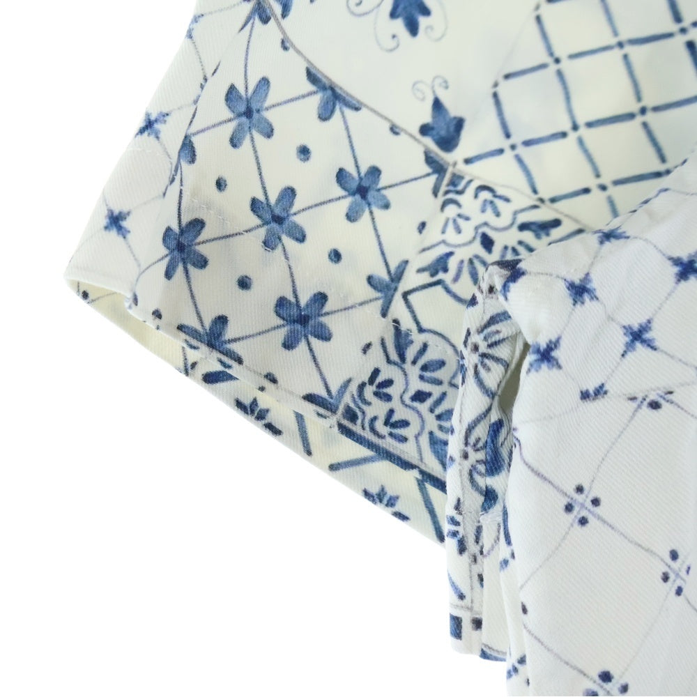 KITH(キス) 22SS AZULEJO TILES THOMPSON CAMP COLLAR SHIRT SANDRIFT 半袖シャツ KT-1109