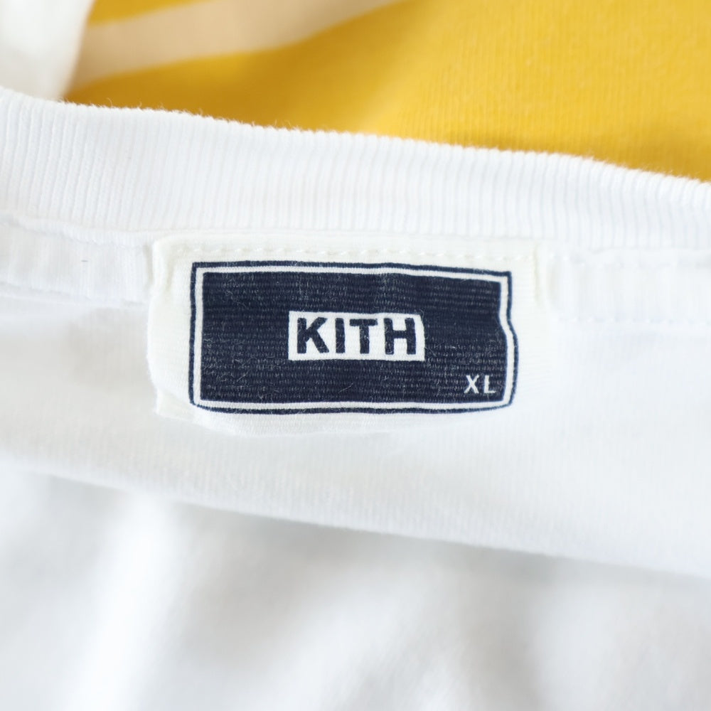 KITH(キス) HAWAII BEACH TEE ハワイ限定 ビーチ ボックスロゴ バックプリント 半袖Tシャツ カットソー ホワイト KHM031940