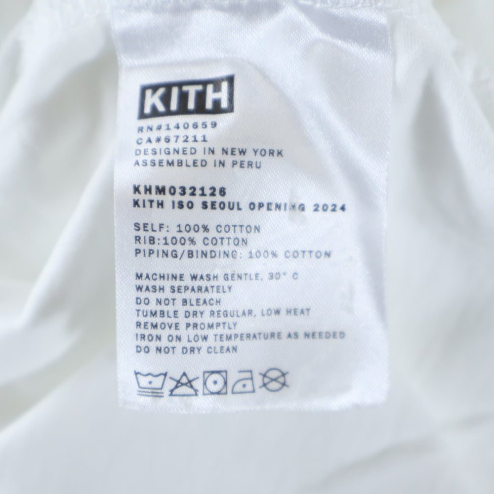 KITH(キス) SEOUL OPEN TEE ソウル オープン限定 背面プリント半袖Tシャツ カットソー ホワイト KHM032185