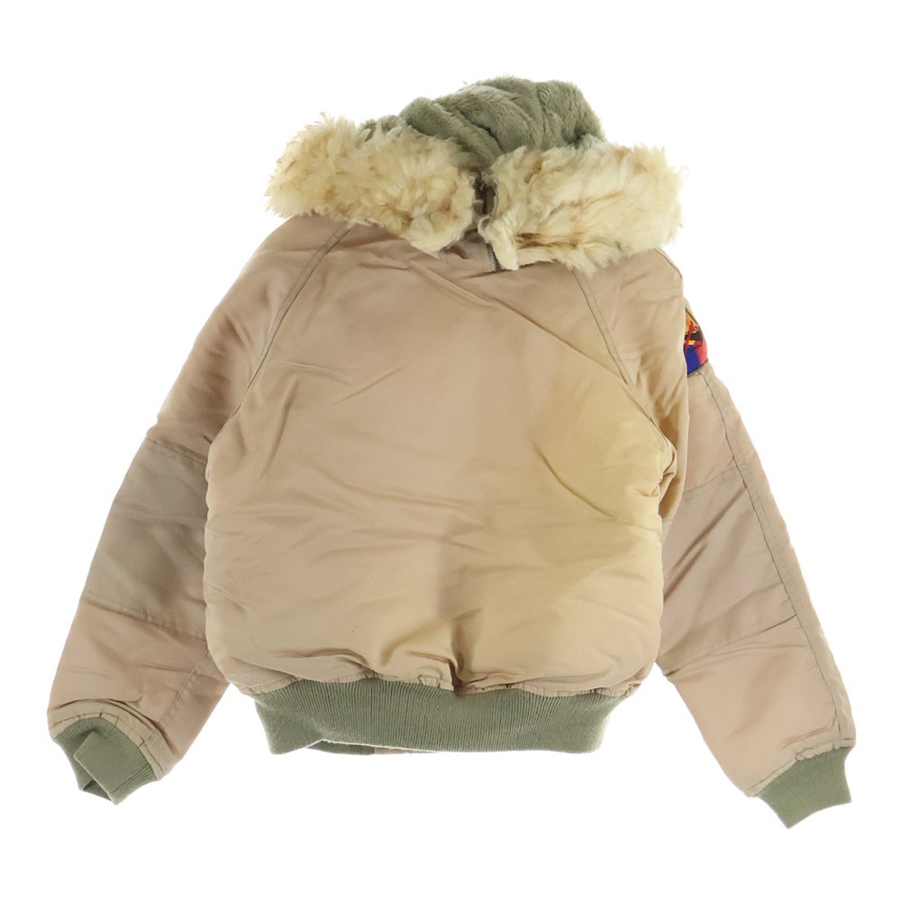 HOUSTON(ヒューストン) N-2B FLIGHT JACKET ファーフーデッド フライトボンバージャケット ブルゾン ベージュ