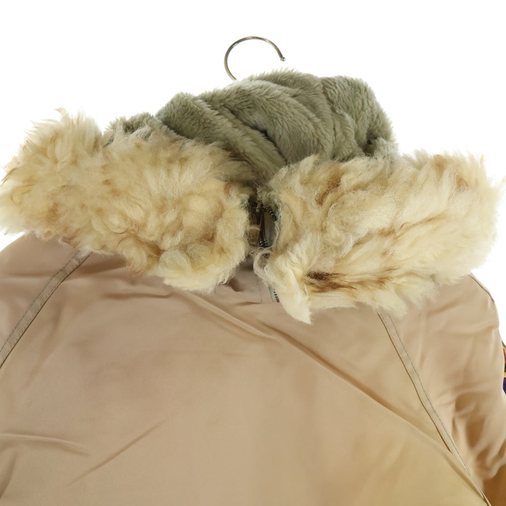 HOUSTON(ヒューストン) N-2B FLIGHT JACKET ファーフーデッド フライトボンバージャケット ブルゾン ベージュ