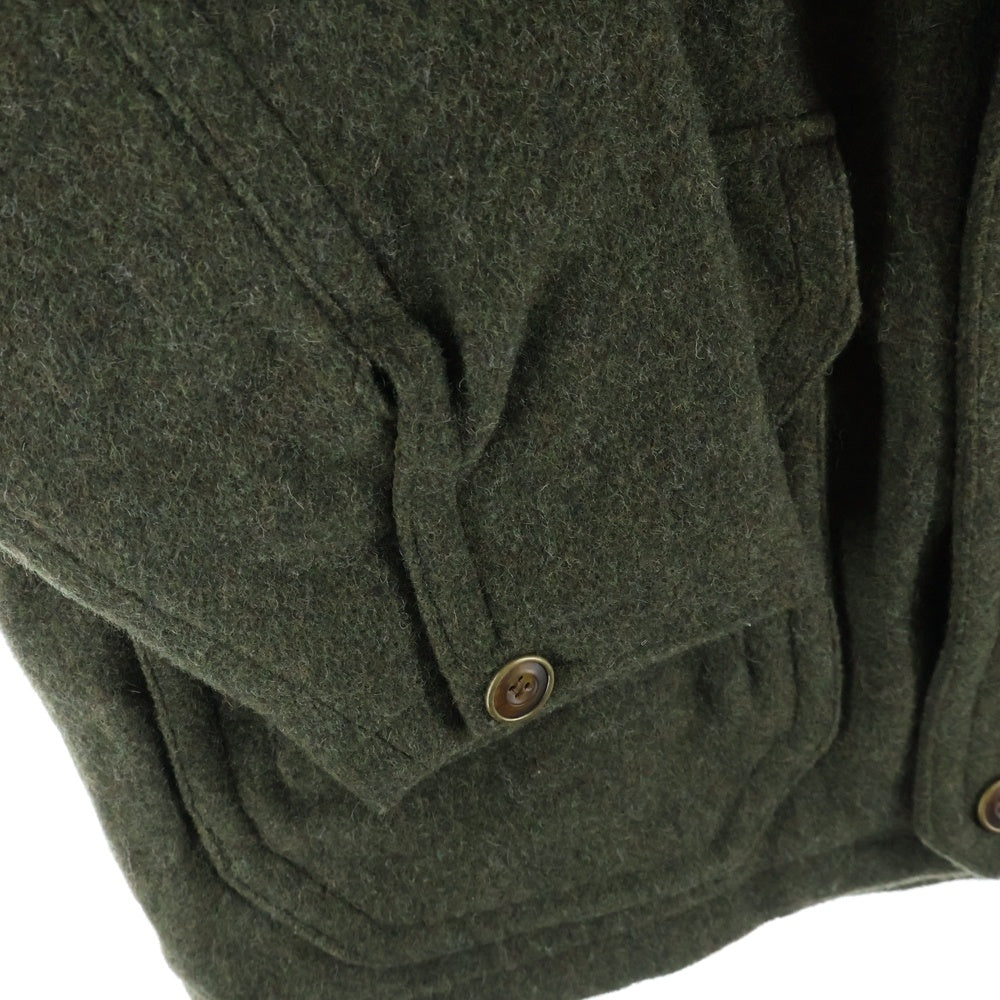WOOLRICH(ウールリッチ) 90S レザー切替 ウールジャケット カーキ UWG-73