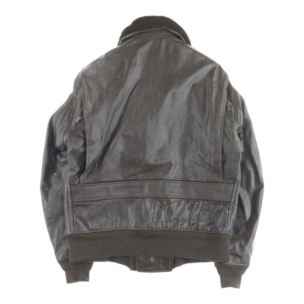 NO BRAND(ノーブランド) 90S US NAVY TYPE G-1 レザージャケット ブラウン
