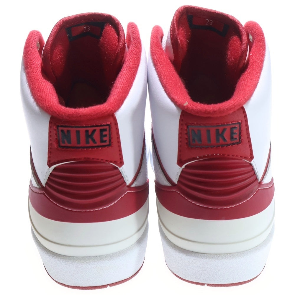 NIKE(ナイキ) 【観賞用 2014年製】 AIR JORDAN 2 RETRO エアジョーダン2 レトロ ハイカットスニーカー ホワイト/レッド US8/26cm 385475-102