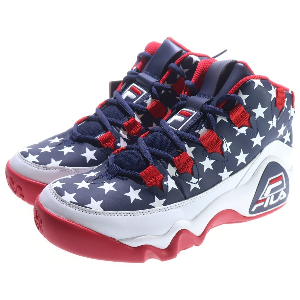 FILA(フィラ) ×atmos 95GL アトモス レースアップ ミッドカット スニーカー ホワイト/ネイビー/レッド US8/26cm F03070001